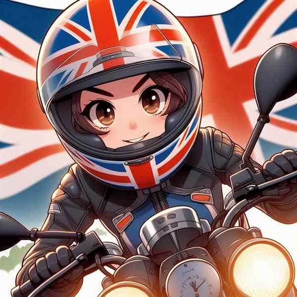 female motorcyclist