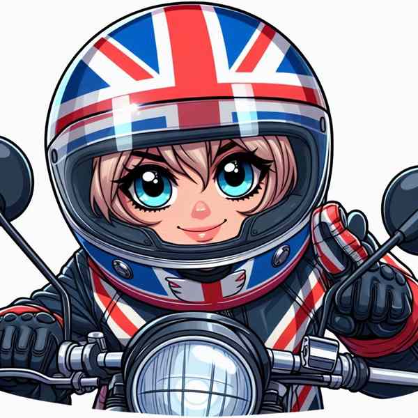 female motorcyclist