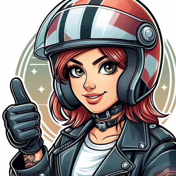 female motorcyclist