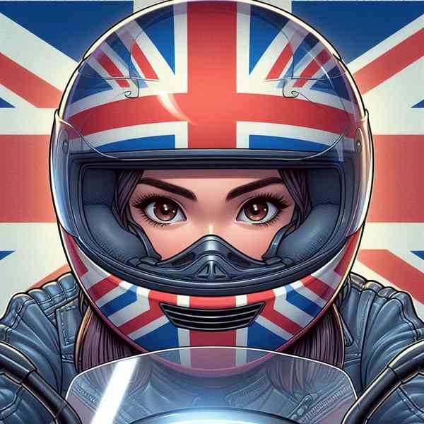 female motorcyclist