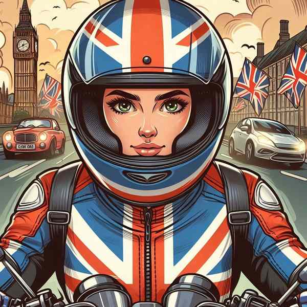 female motorcyclist