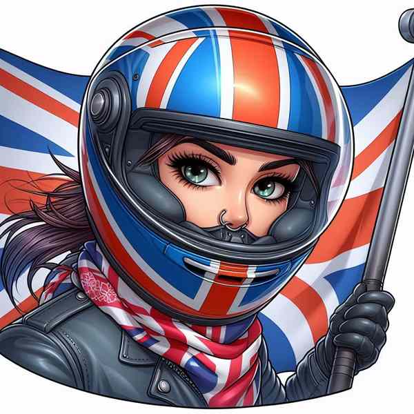female motorcyclist