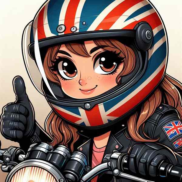 female motorcyclist