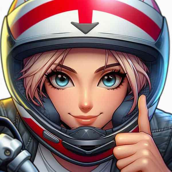female motorcyclist
