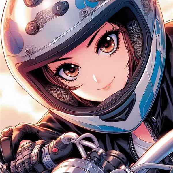 female motorcyclist