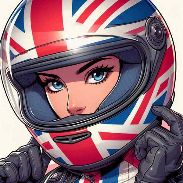 female motorcyclist