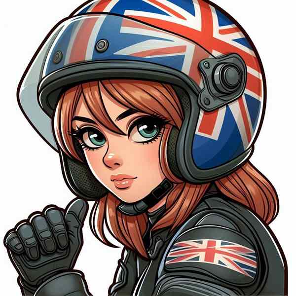 female motorcyclist