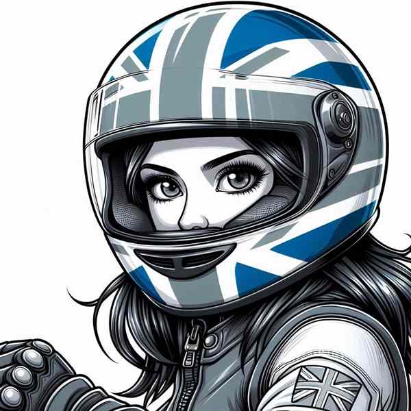 female motorcyclist