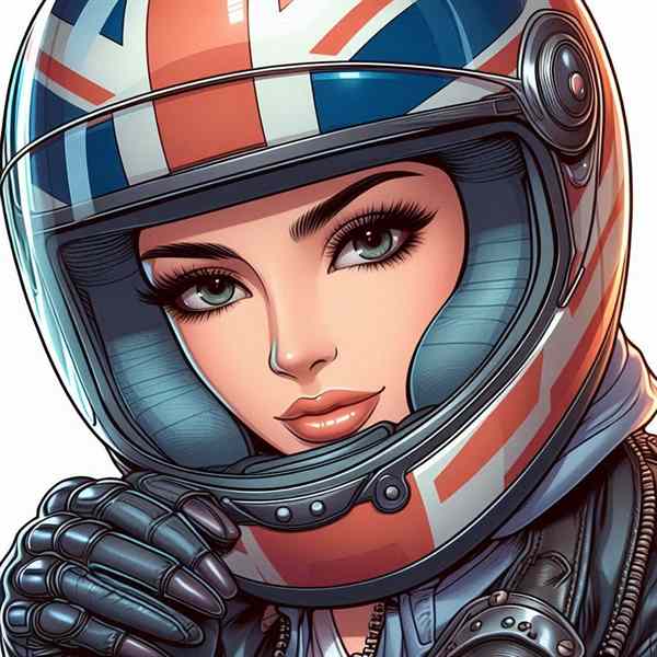 female motorcyclist