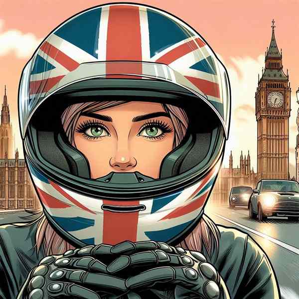 female motorcyclist