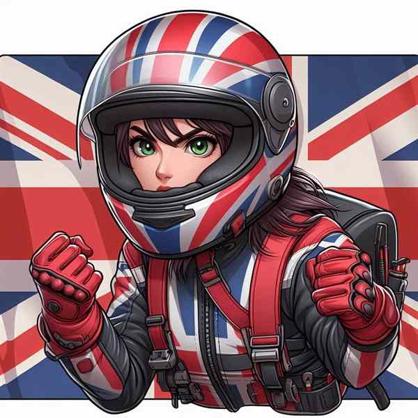 female motorcyclist