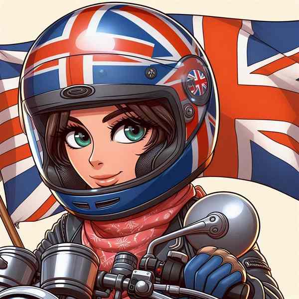 female motorcyclist
