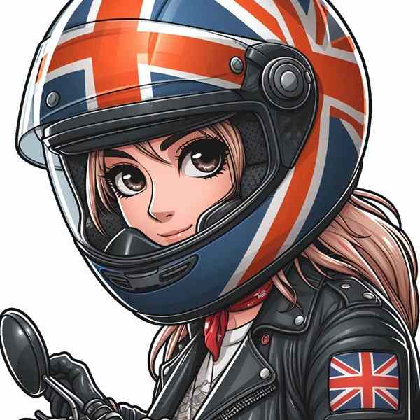 female motorcyclist