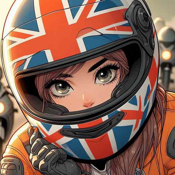 female motorcyclist