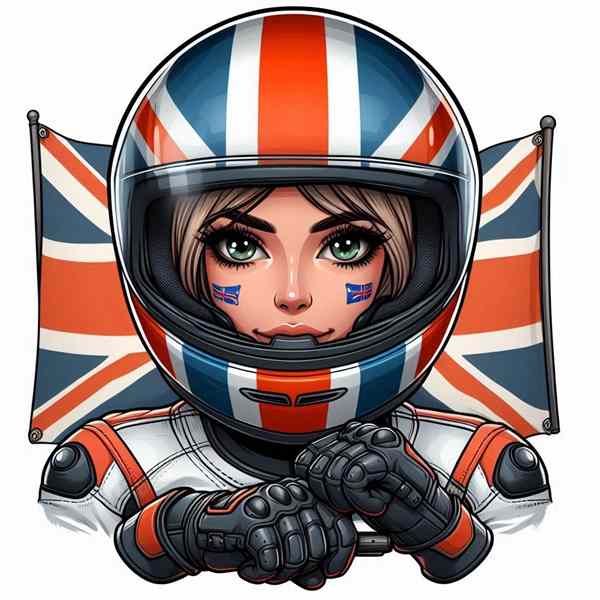 female motorcyclist
