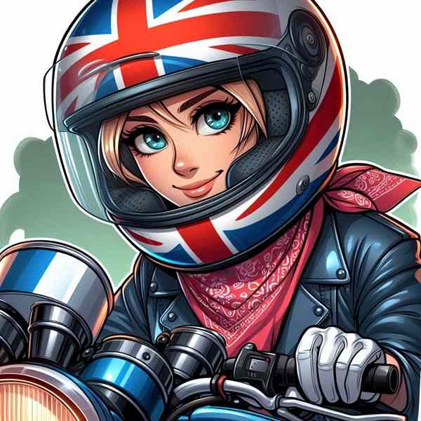 female motorcyclist
