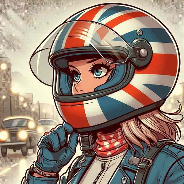 female motorcyclist