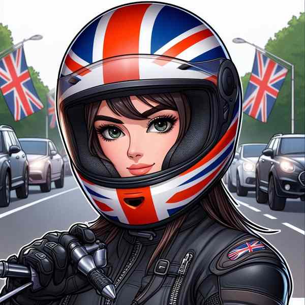 female motorcyclist