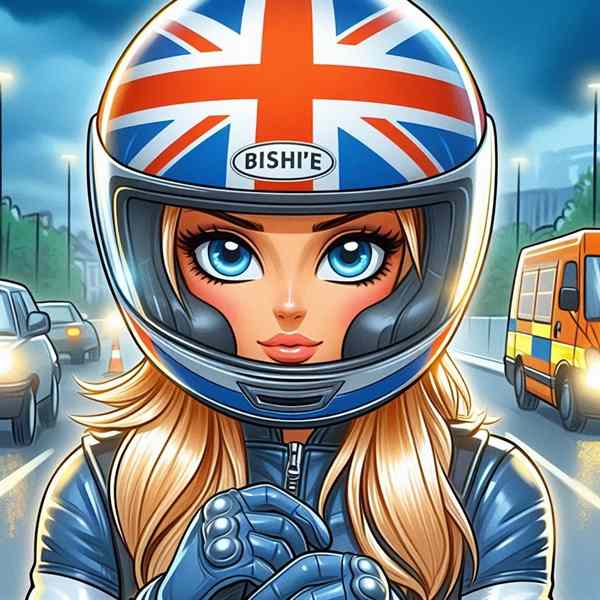 female motorcyclist