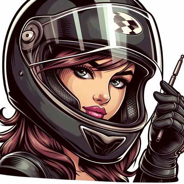 female motorcyclist