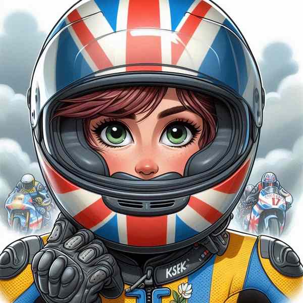 female motorcyclist