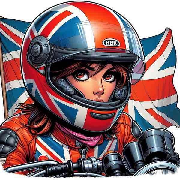female motorcyclist