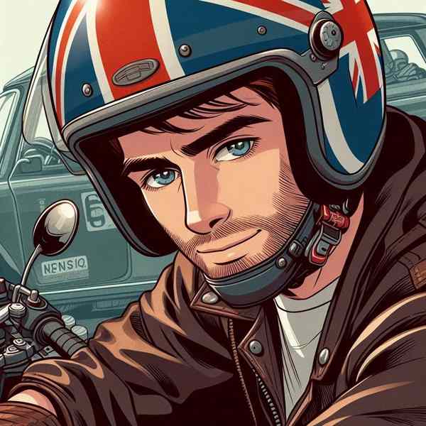 Male motorcyclist
