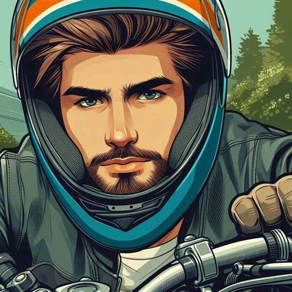 Male motorcyclist