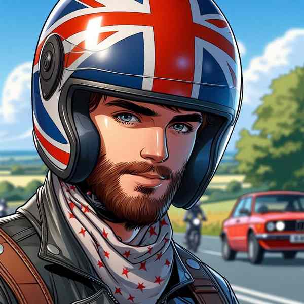 Male motorcyclist