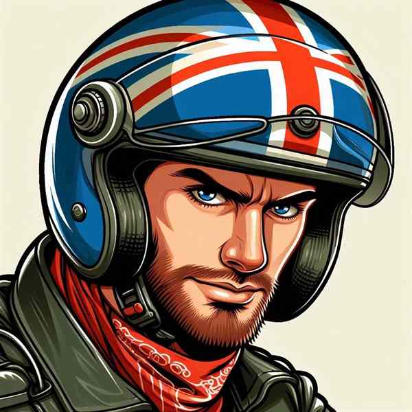 Male motorcyclist